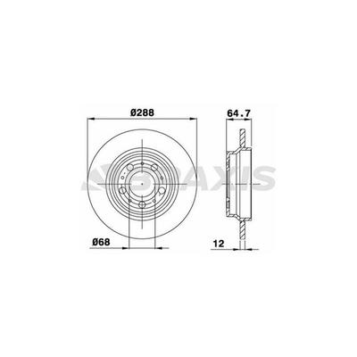 FREN DİSK ARKA TK. S60 I S80 I V70 I II XC70 Cross Country