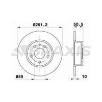 FREN DİSK ARKA TAKIM 251 MM ÇAP  (TAKIM)