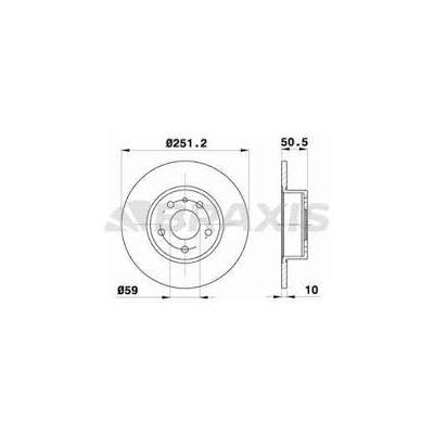 FREN DİSK ARKA TAKIM 251 MM ÇAP  (TAKIM)
