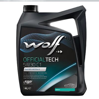WOLF OFFICIALTECH 5W30 4 LT. (TAM SENTETIK) C1 FORD JAGUAR-LAND ROVER ACEA C1-16 ACEA C2 JASO DL-1